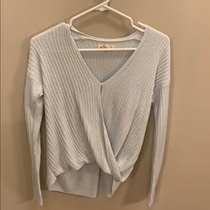 BABY BLUE HOLLISTER TOP